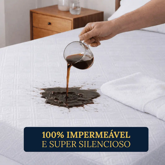 Kit Premium Amparo - Protetor de Colchão Impermeável + 2 Fronhas | Aromatizador Brinde