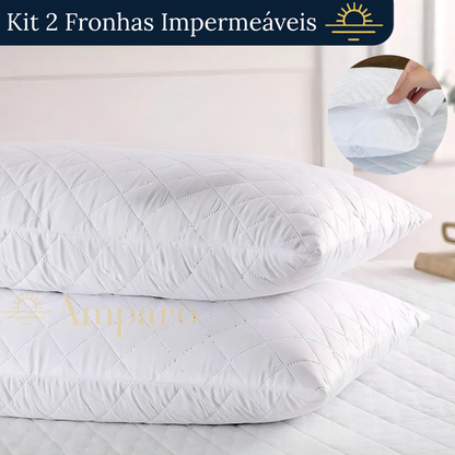 Duas Fronhas Impermeáveis Premium Super Silenciosas