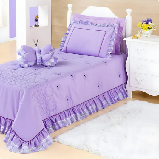 Cobre Leito Jardine Solteiro - Kit 3 Peças - Beleza e Conforto para Noites Tranquilas