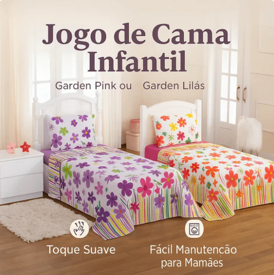 Jogo de Cama Garden - Solteiro 3 Peças