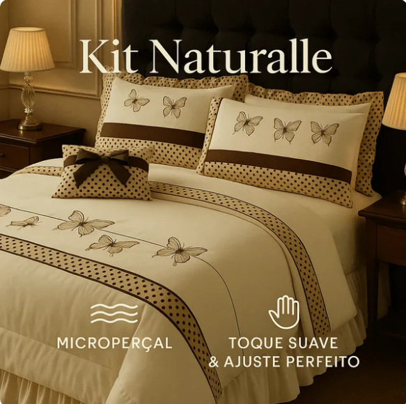 Kit Naturalle Cama Queen - Conforto Completo - 05 Peças