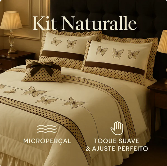 Kit Naturalle Cama Queen - Conforto Completo - 05 Peças