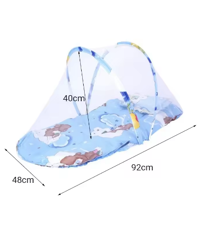 Cama Portátil AmparoKids – Mosquiteiro Integrado, Toque Suave e Mobilidade